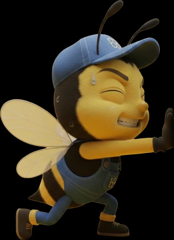 beeBAAHM mascot pointing at partner signup