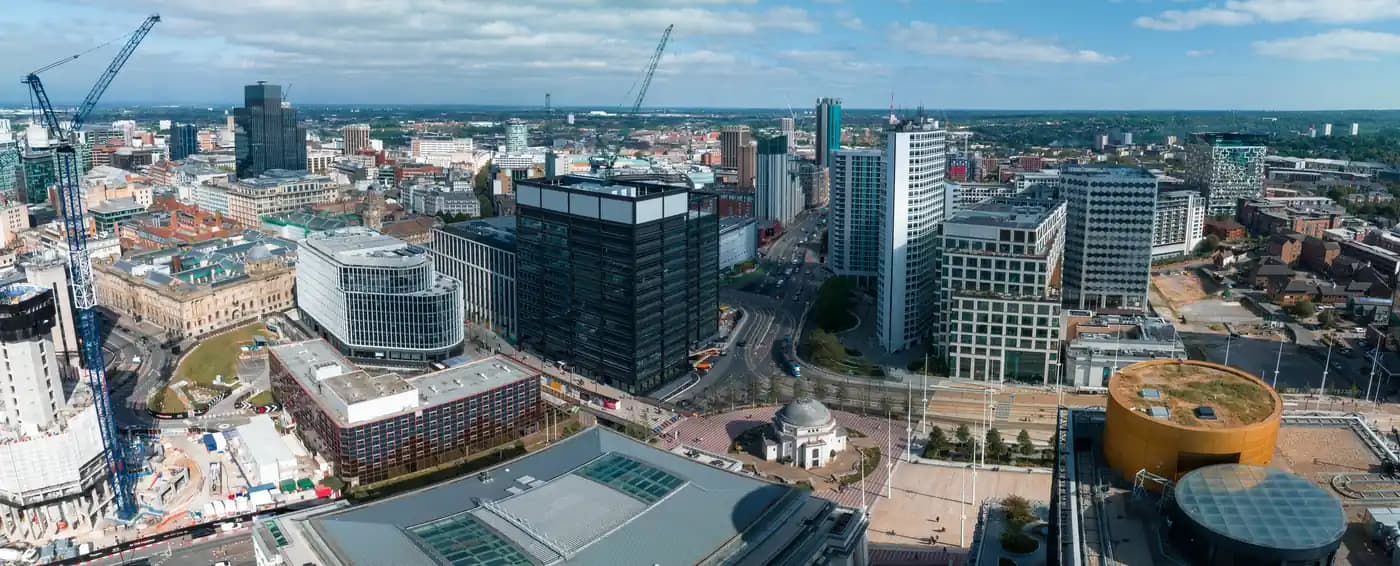 City view of Birmingham for bathroom refurbishment and regional Plumbers & Bathroom Fitters specialists